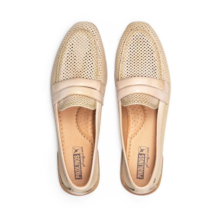 Women's Pikolinos ALMERIA Loafers Cream | NZ O2A9537